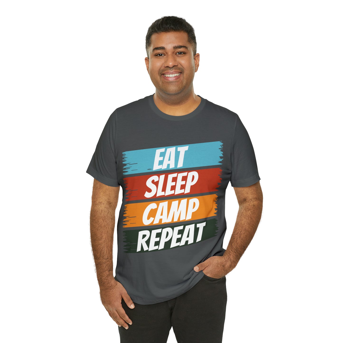Eat Sleep Camp Repeat Short Sleeve Tee