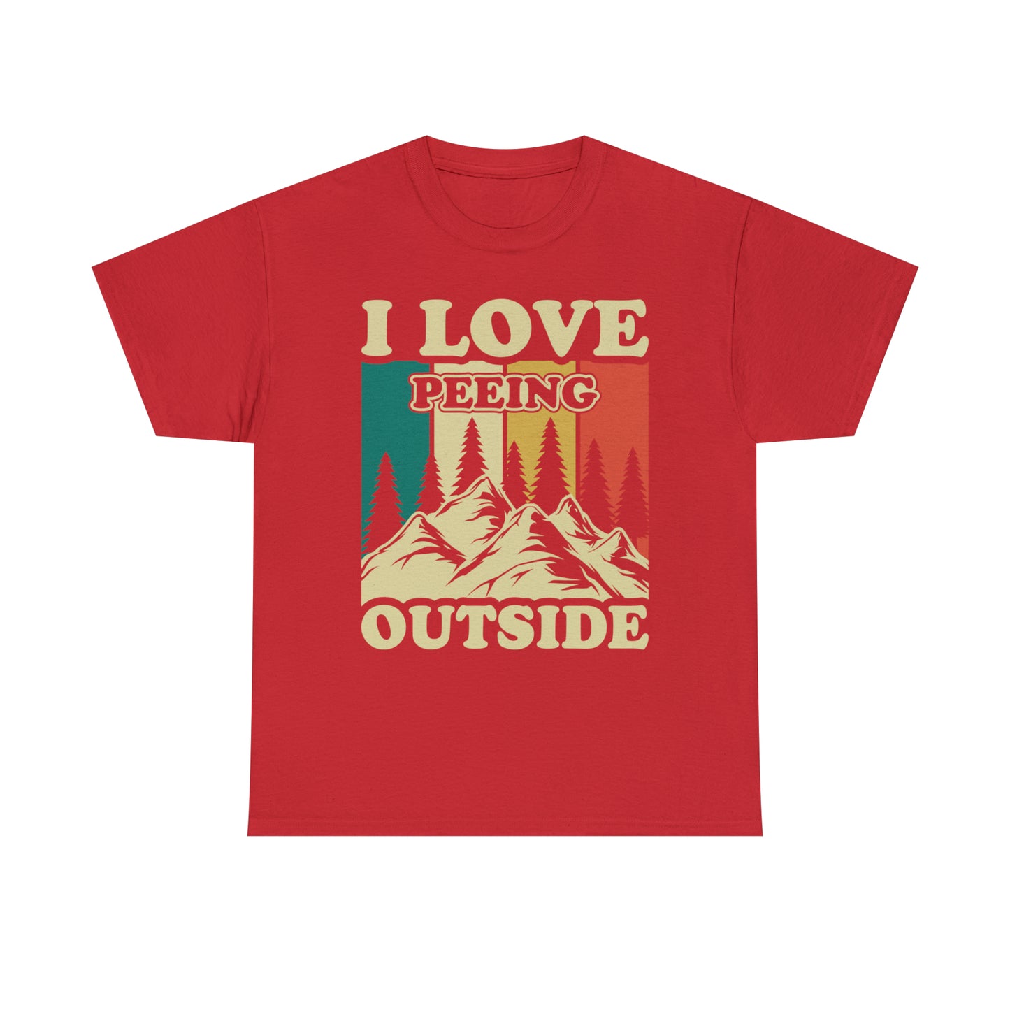 Retro Vintage Camping T-Shirt I Love Peeing Outside