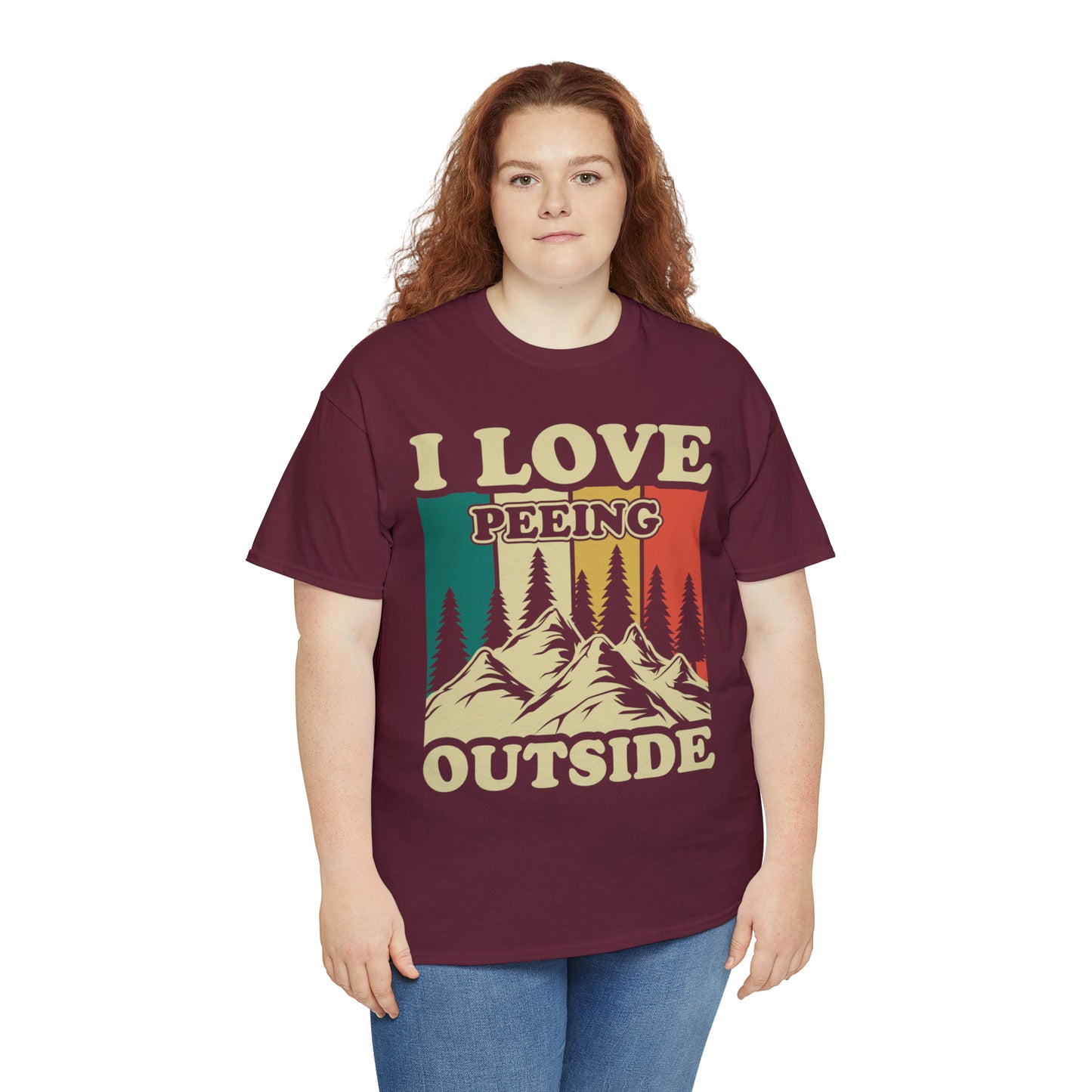 Retro Vintage Camping T-Shirt I Love Peeing Outside