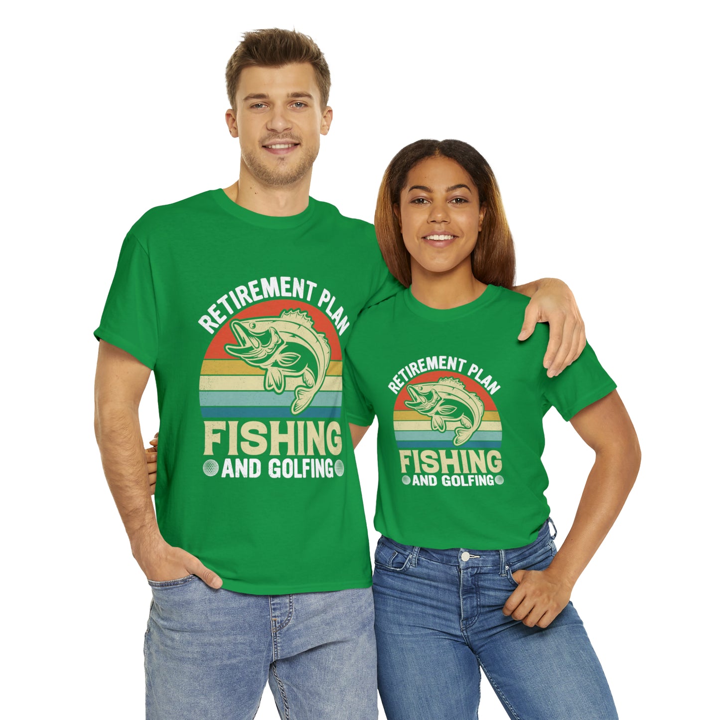 Retirement Plan Fishing Retro Tee Shirt