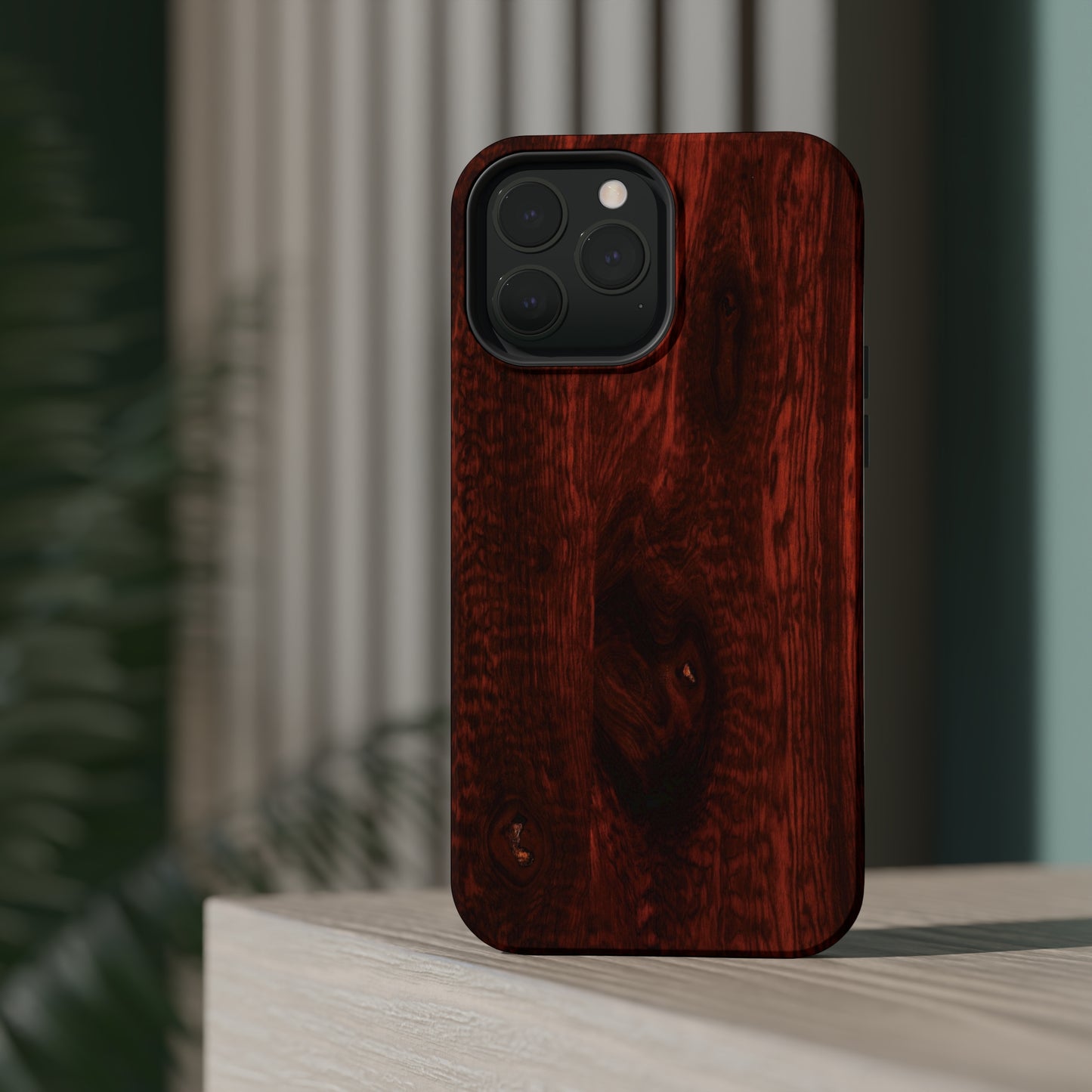 Dark Red Hardwood MagSafe Tough Cases