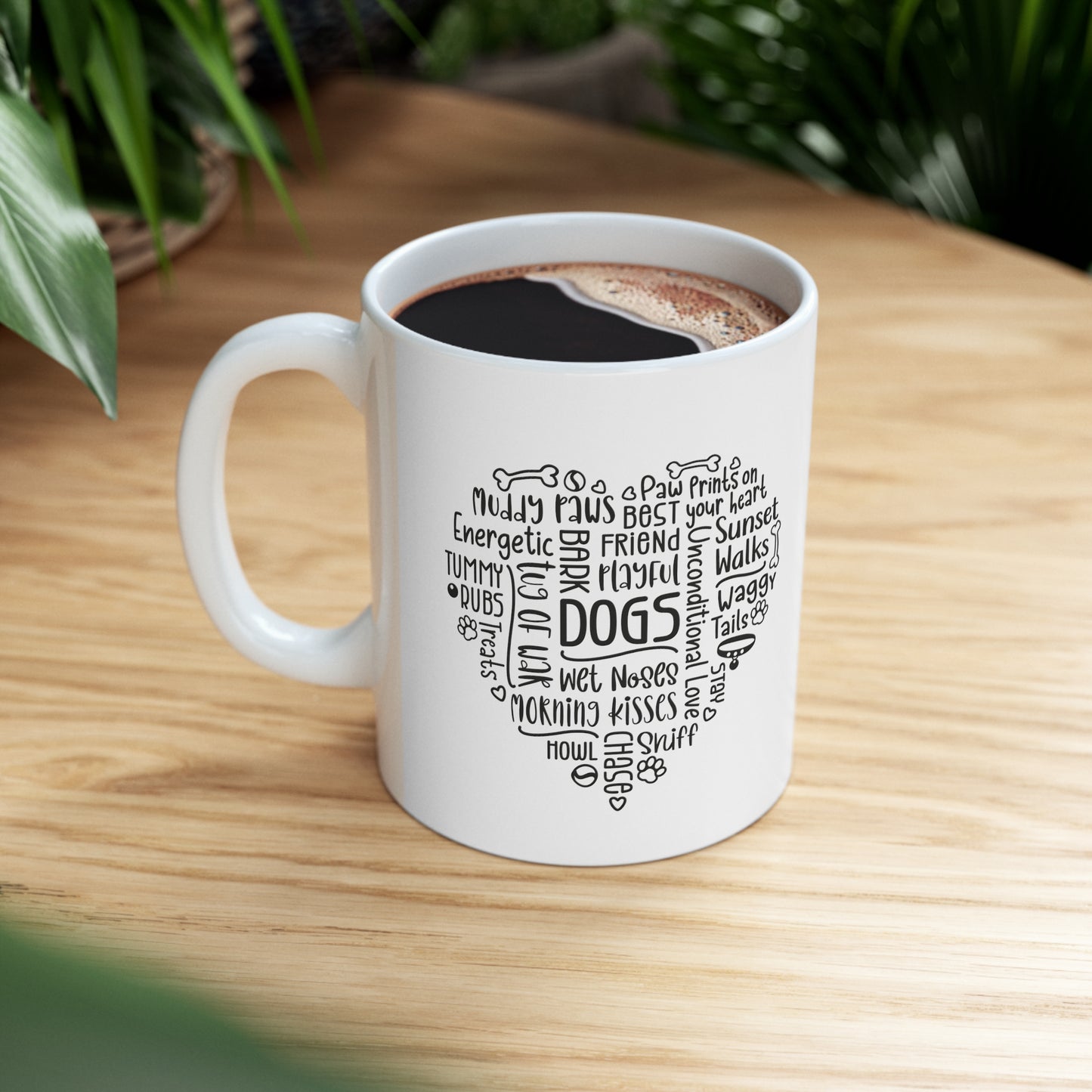 Dog Heart Love Mug 11oz