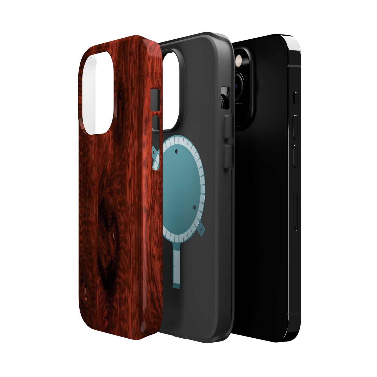 Dark Red Hardwood MagSafe Tough Cases