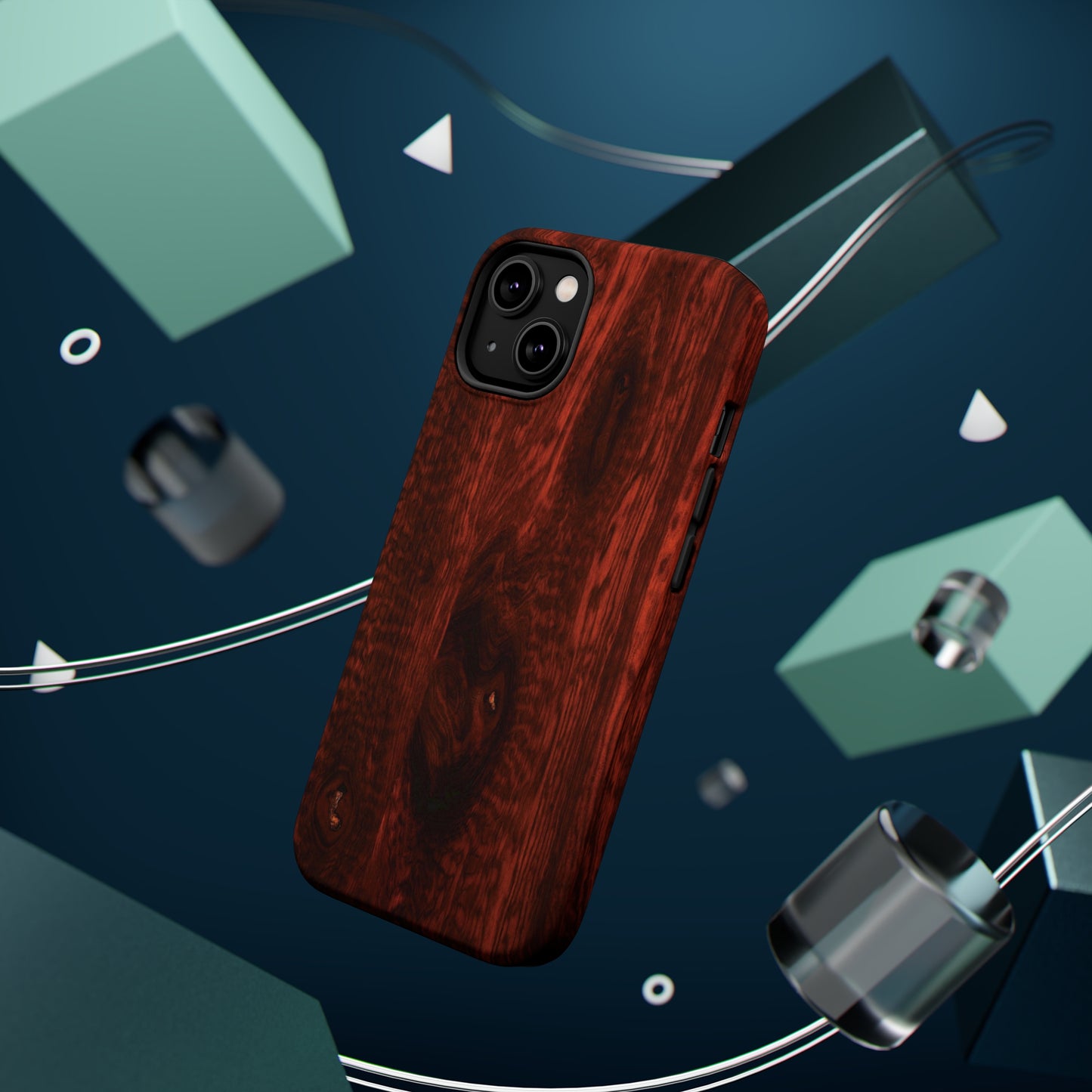 Dark Red Hardwood MagSafe Tough Cases