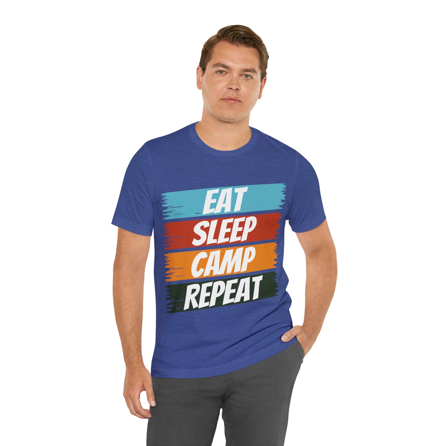 Eat Sleep Camp Repeat Short Sleeve Tee