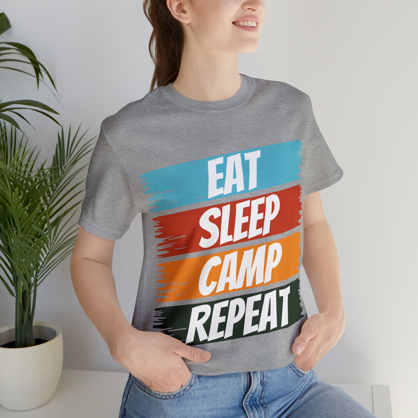 Eat Sleep Camp Repeat Short Sleeve Tee