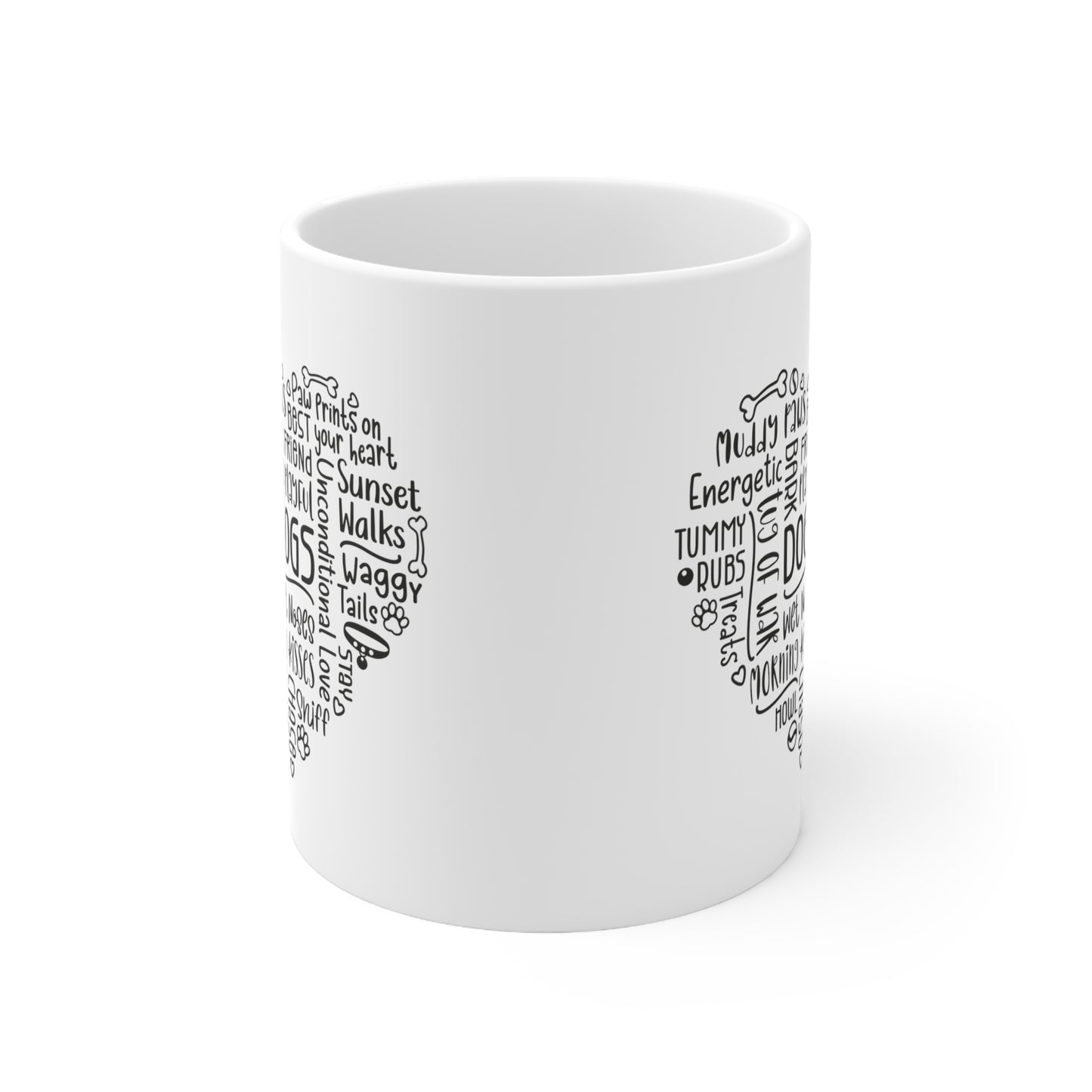 Dog Heart Love Mug 11oz