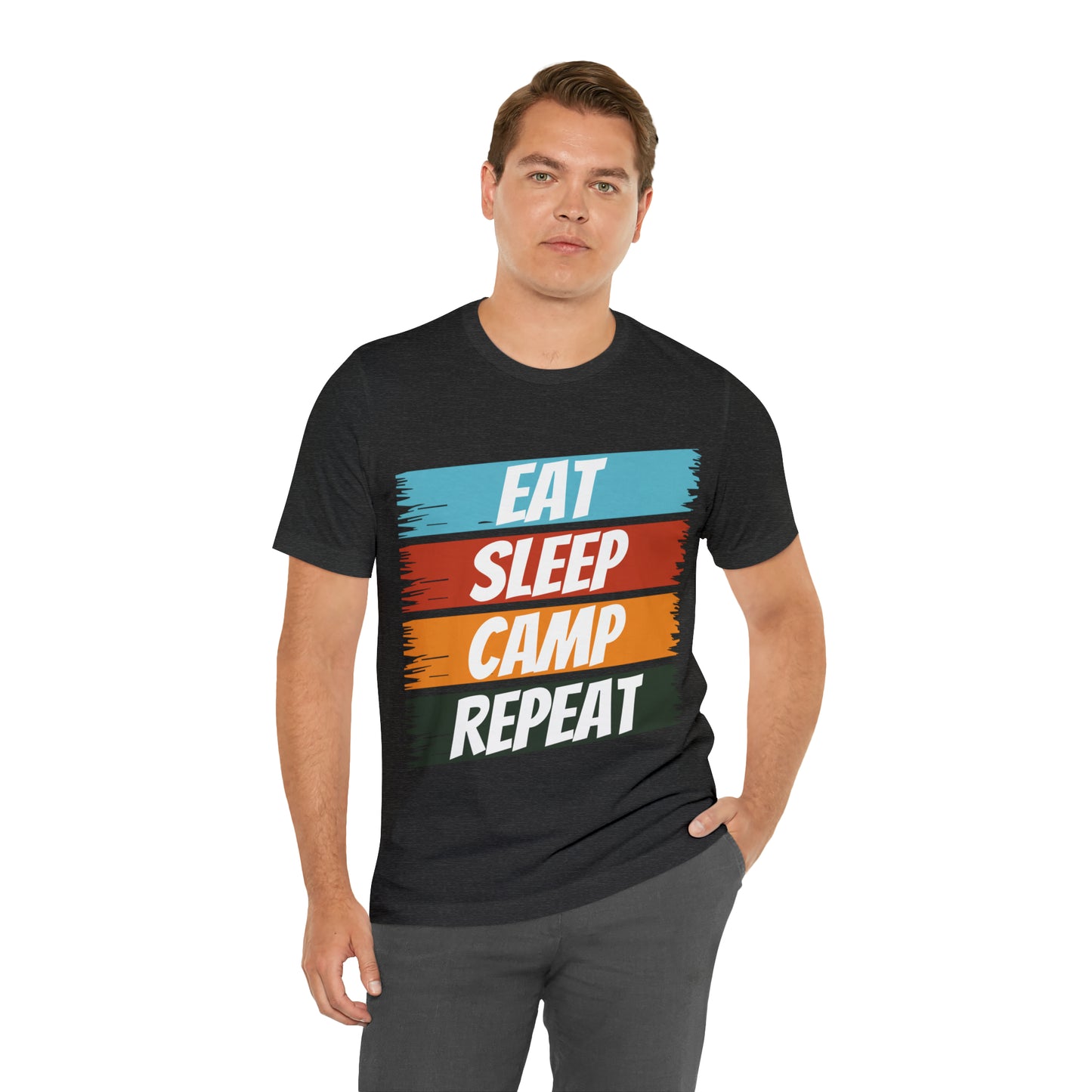 Eat Sleep Camp Repeat Short Sleeve Tee