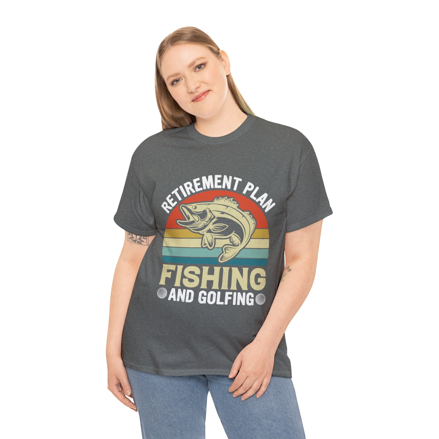 Retirement Plan Fishing Retro Tee Shirt