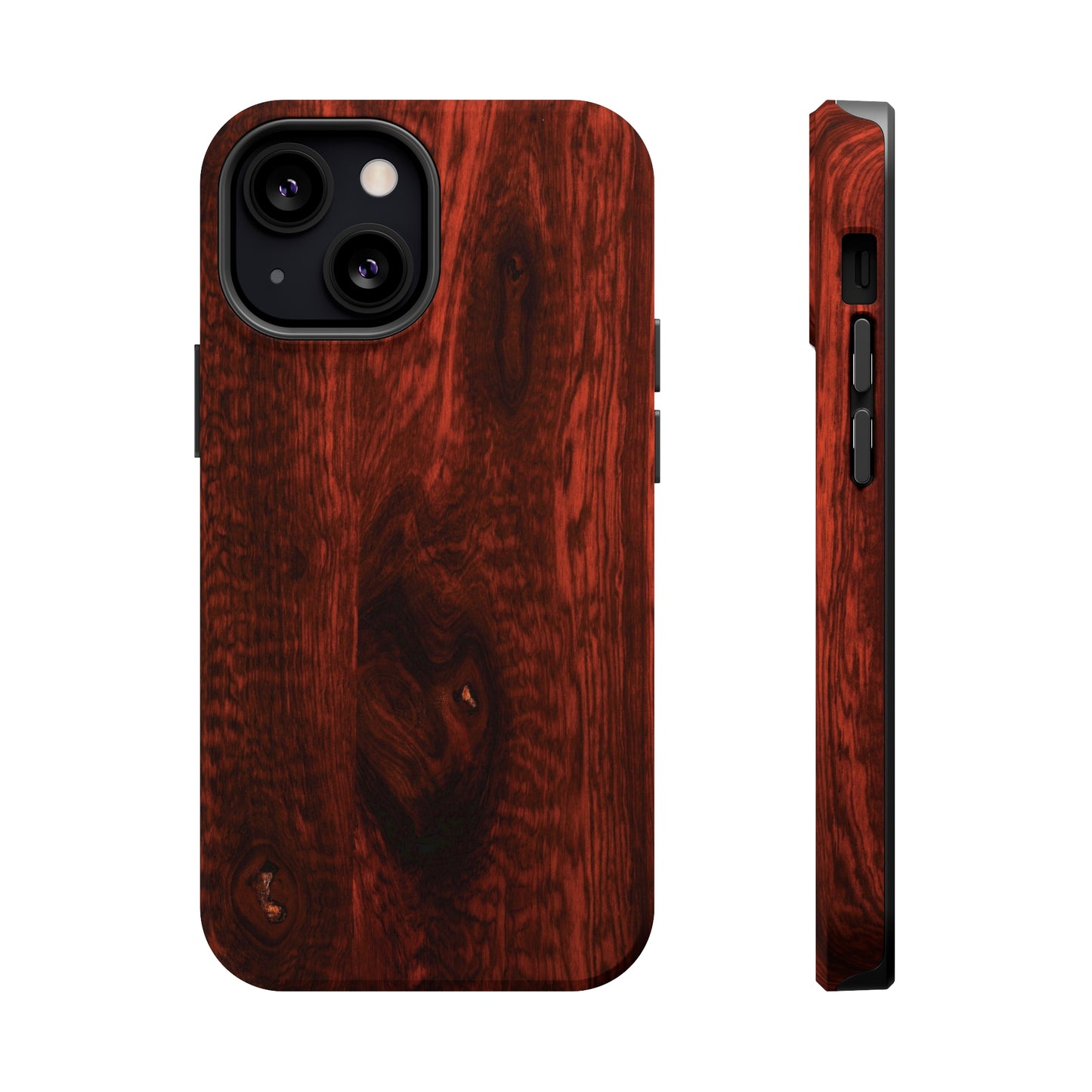 Dark Red Hardwood MagSafe Tough Cases