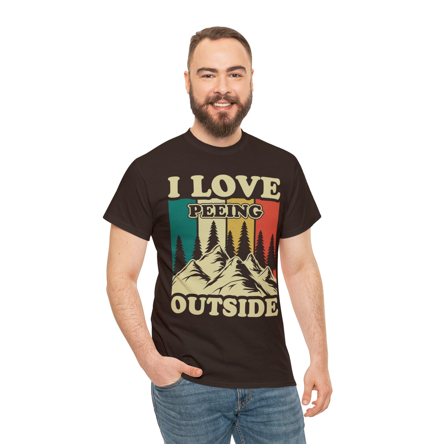 Retro Vintage Camping T-Shirt I Love Peeing Outside