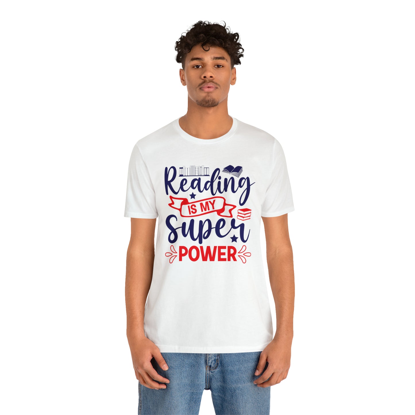 Reading Is My Super Power Short Sleeve Tee