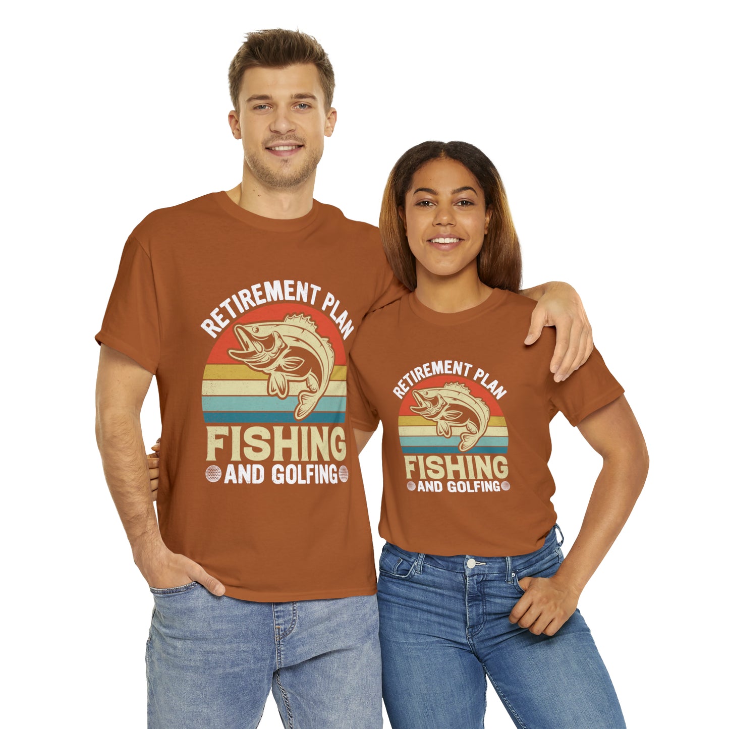 Retirement Plan Fishing Retro Tee Shirt
