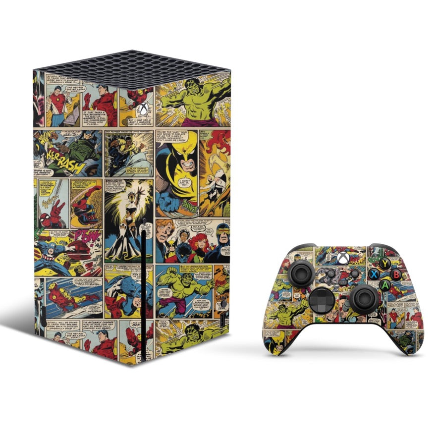 Vinyl Wrap Skin Comic Book Wrap Compatible with X-Box Series X +2 Controller Skins