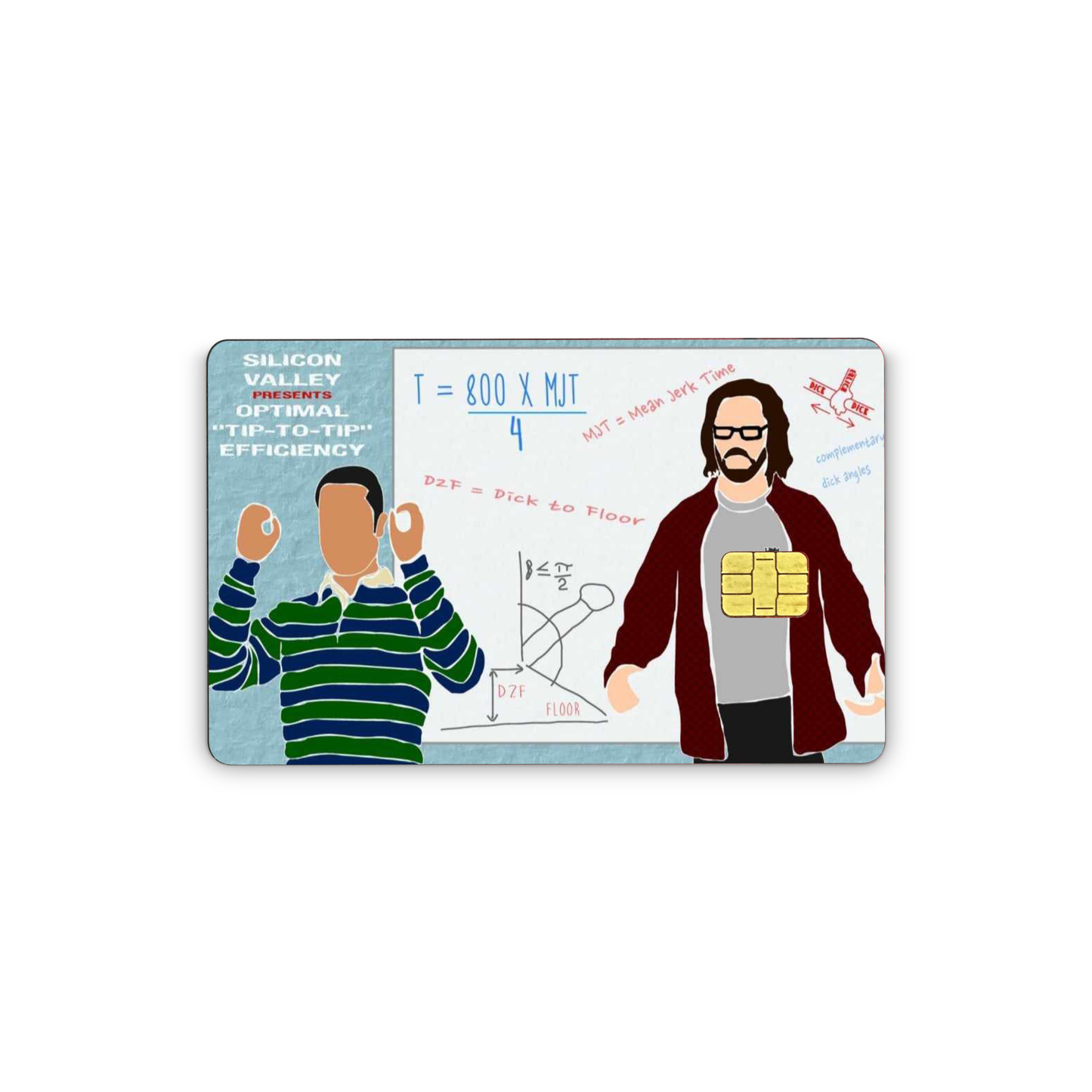 Credit Card Sticker Skins for Debit, Credit Card Covering Vinyl Skins Silicon Valley Optimal Tip to Tip Efficiency Funny Decal