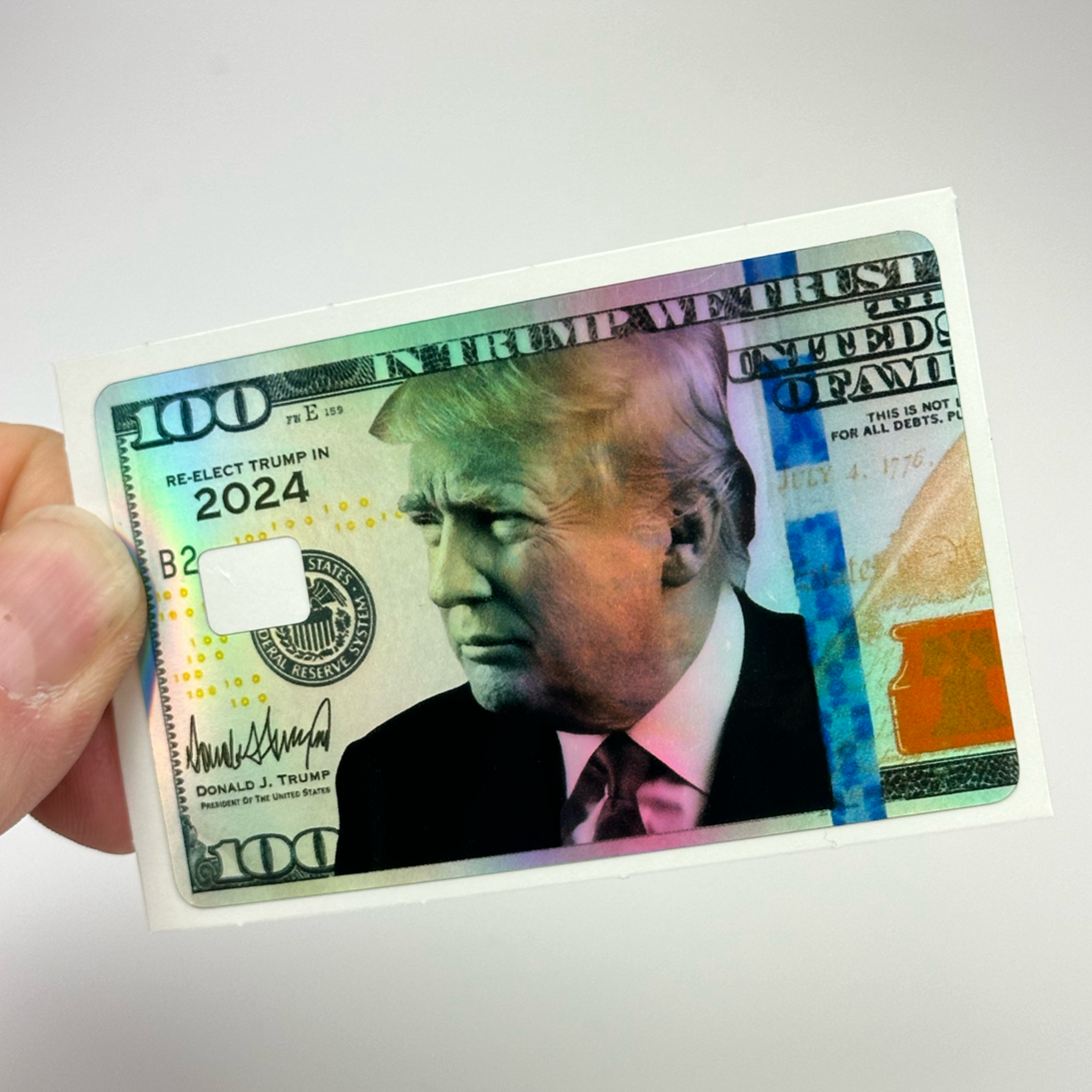Credit Card Vinyl Skins Trump Card Holographic Decal