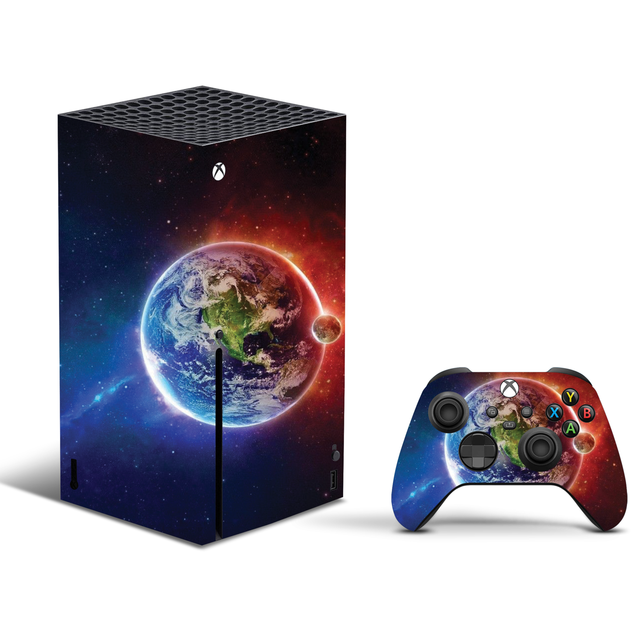 Vinyl Wrap Skin Earth Compatible with X-Box Series X +2 Controller Skins