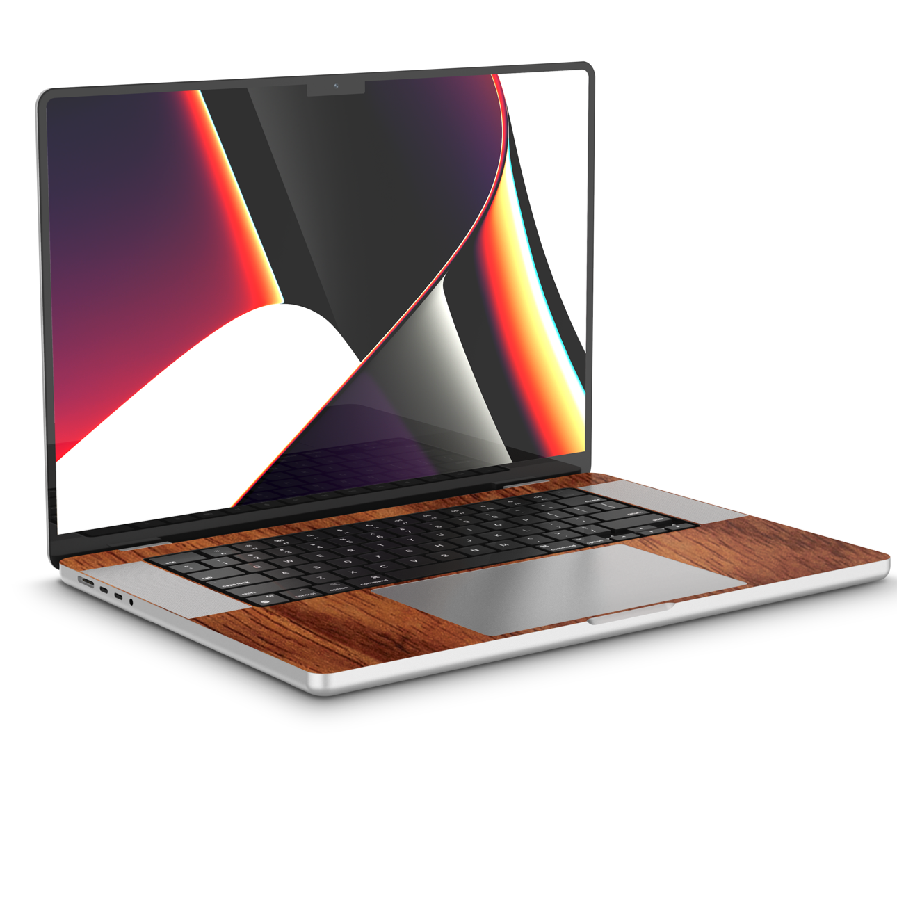 Dark Hardwood Vinyl Skins Compatible with MacBook Pro