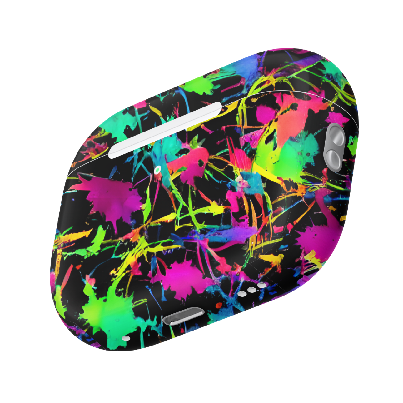 Apple AirPod Pro 2 Vinyl Skins Neon Paint Splatter