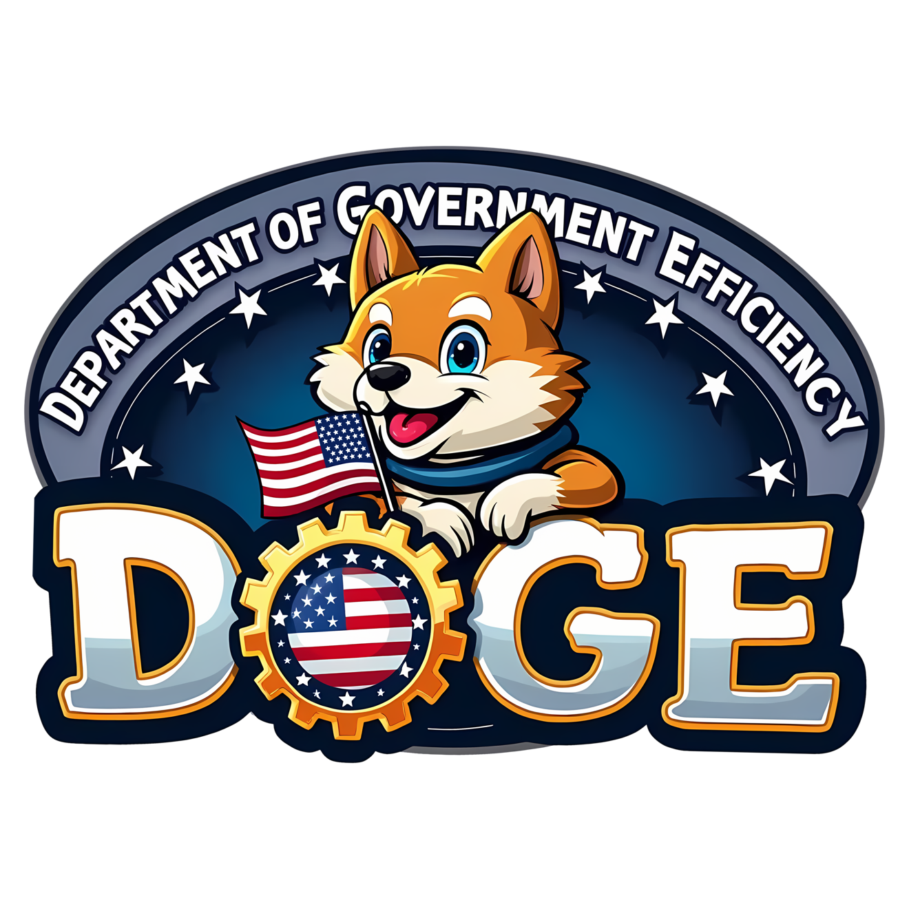 DOGE Department Of Government Efficiency 4'' Vinyl Decal