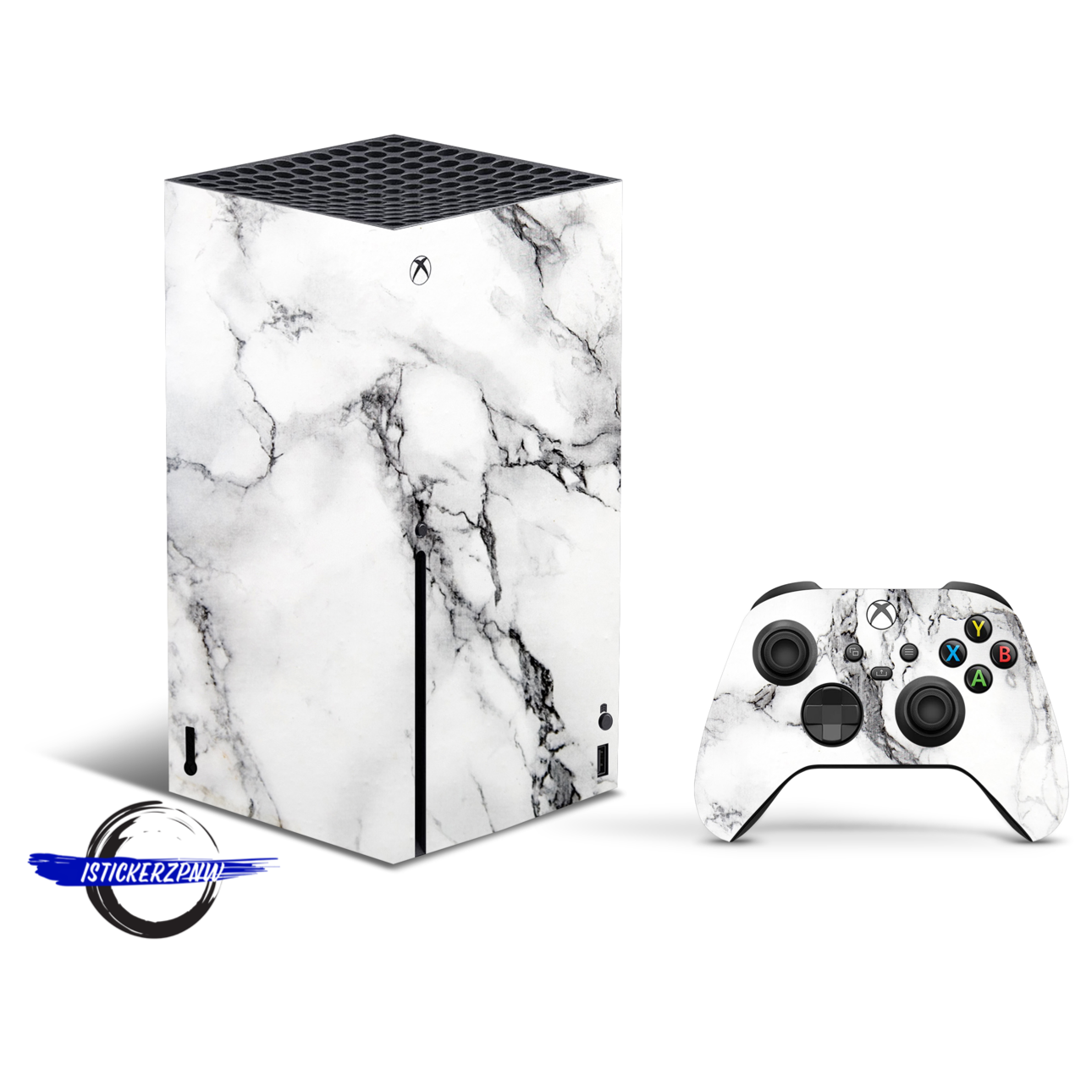 Vinyl Wrap Skin Marble Compatible with X-Box Series X +2 Controller Skins