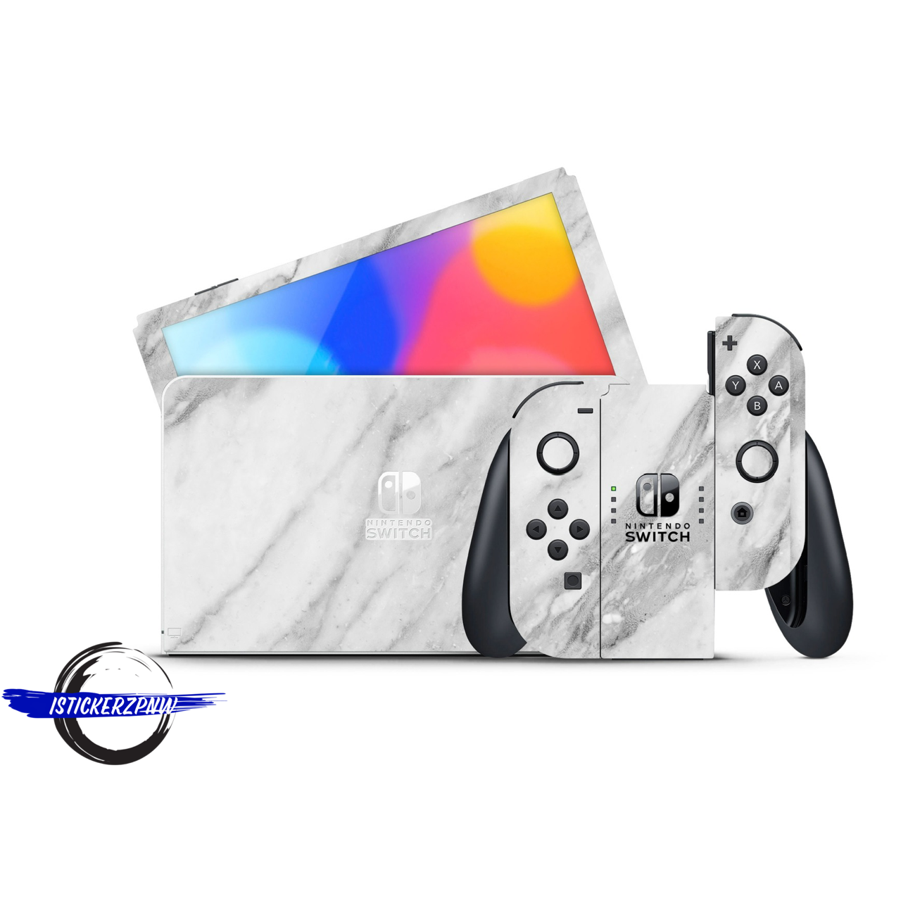 Vinyl Wrap Skin Marble Compatible with Nintendo Switch +2 Controller Skins