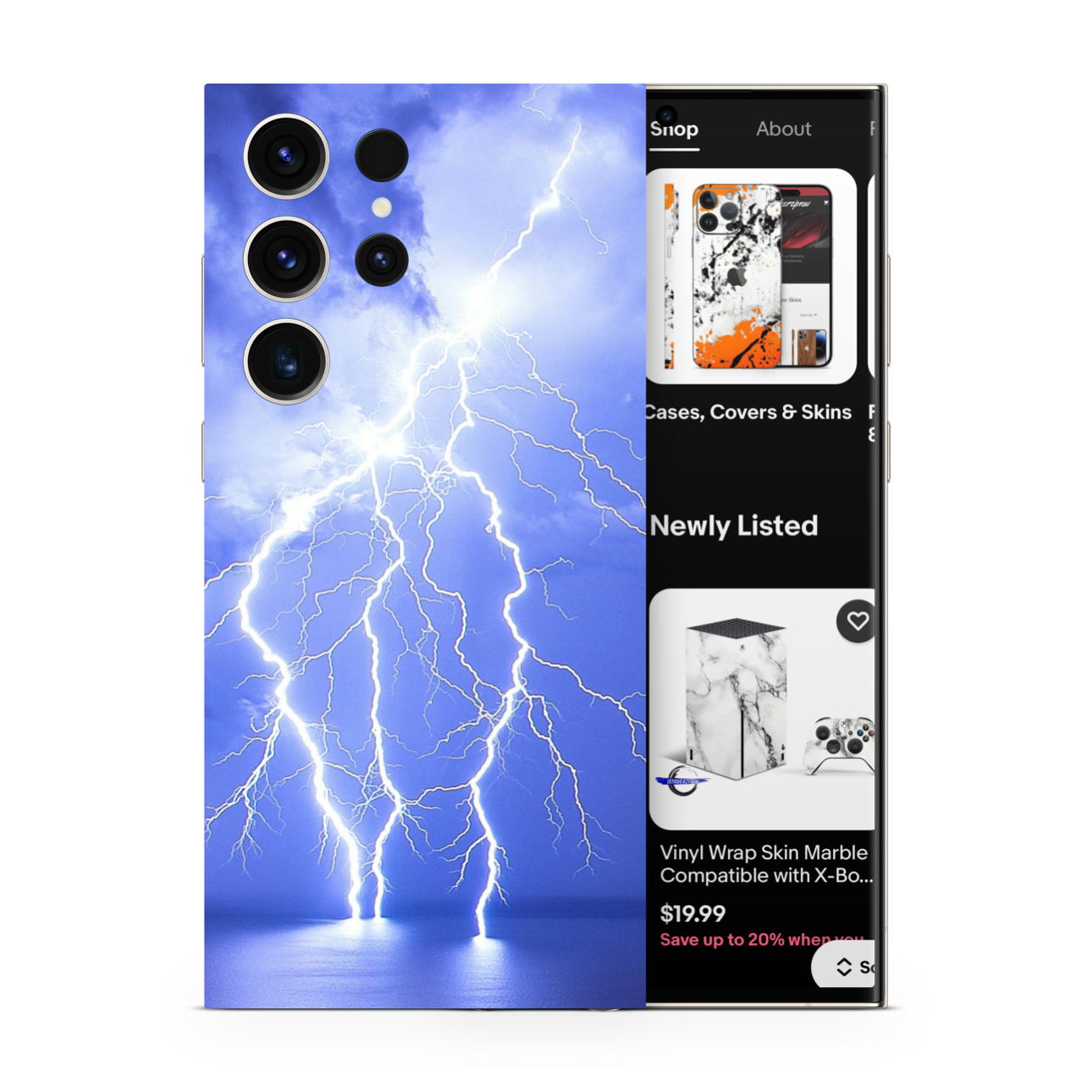 Samsung Galaxy Vinyl Skins Lightning