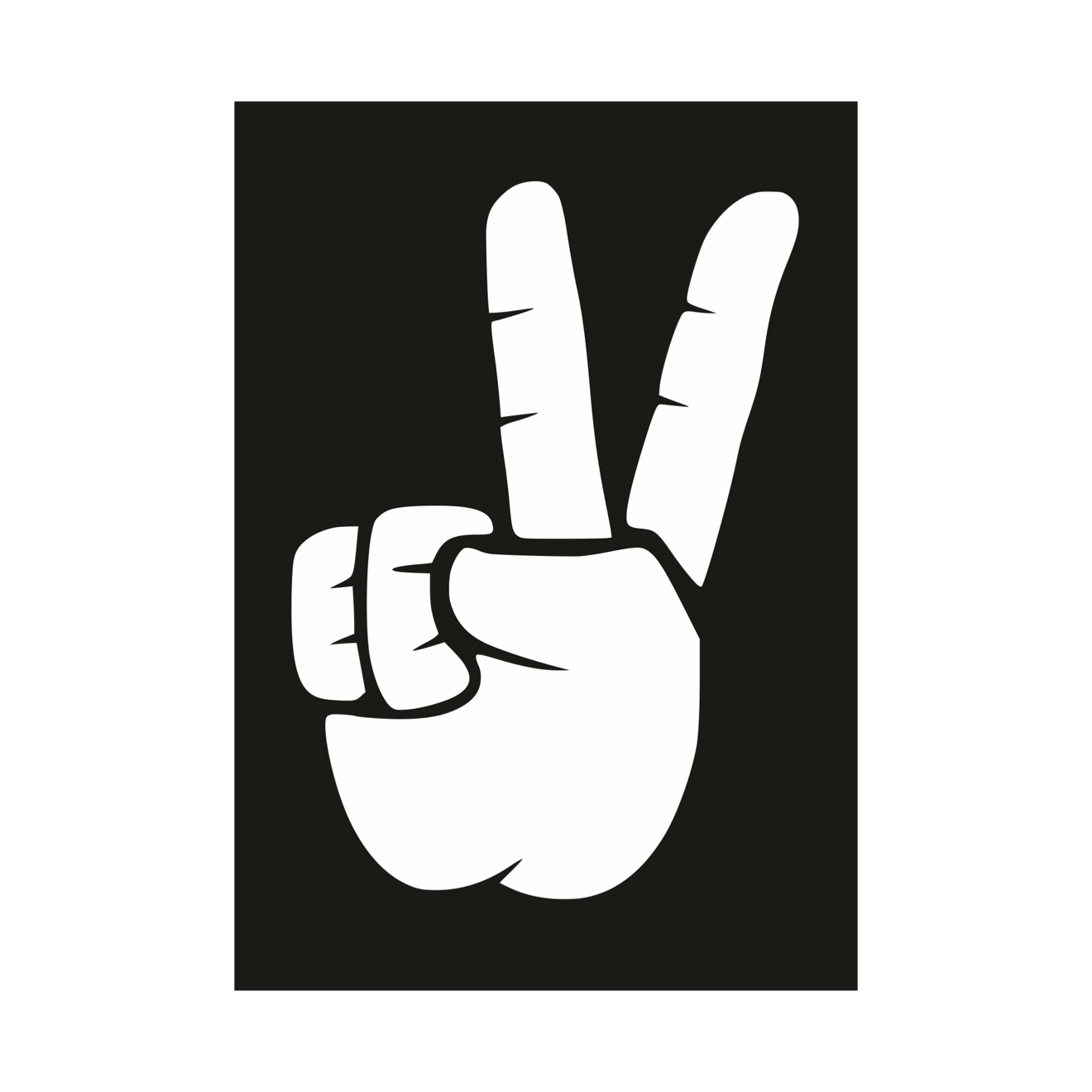 Set of Hand Wave Peace Wave Decals for Jeep Side Mirrors- Left & Right Peace Wave decals