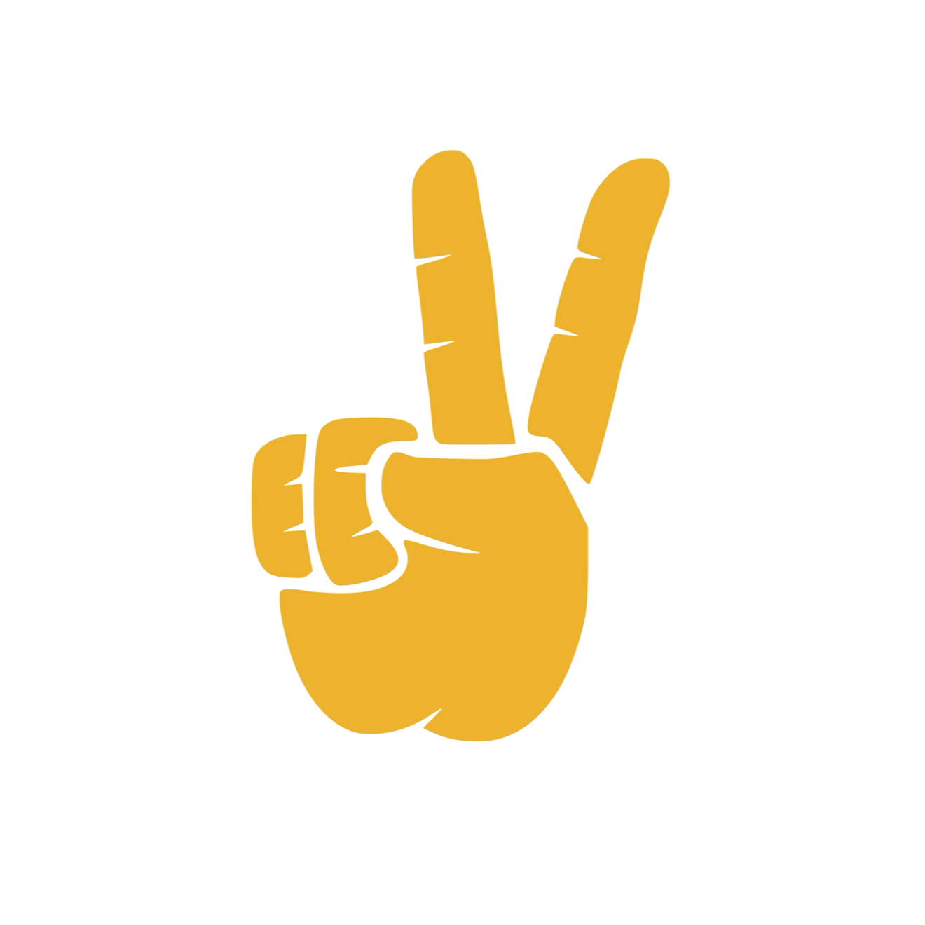 Set of Hand Wave Peace Wave Decals for Jeep Side Mirrors- Left & Right Peace Wave decals