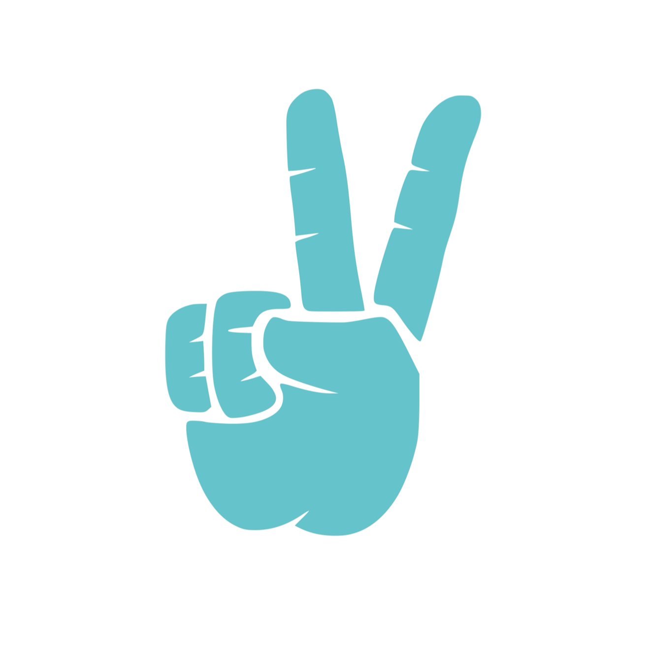 Set of Hand Wave Peace Wave Decals for Jeep Side Mirrors- Left & Right Peace Wave decals