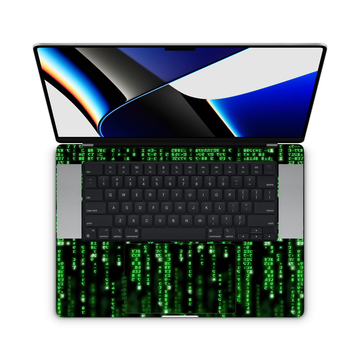 Green Code Vinyl Skins Compatible with MacBook Pro