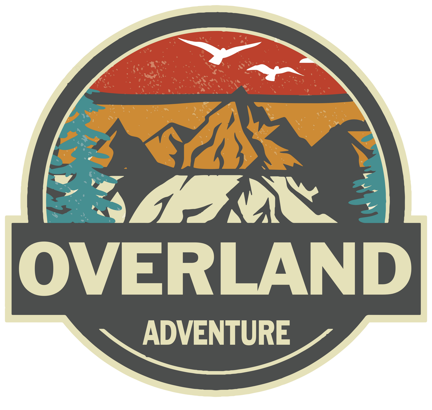 Overland Vinyl Decal Sticker, Rock this sticker on your water-bottle, mug, laptop, tumbler & more