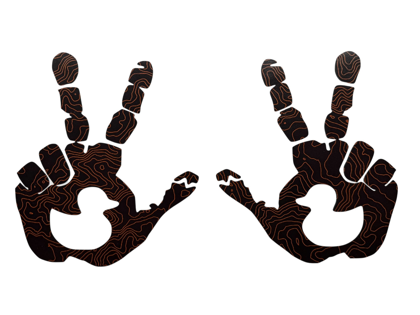 Set of Hand Wave Duck Wave Decals for Jeep Side Mirrors- Left & Right Wave decals