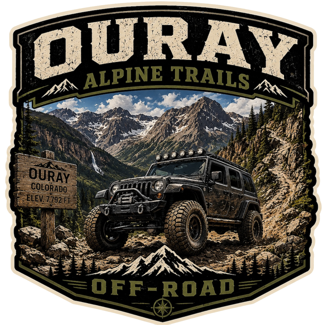 Ouray Alpine Trails Off-Road Decal – Colorado Adventure Sticker