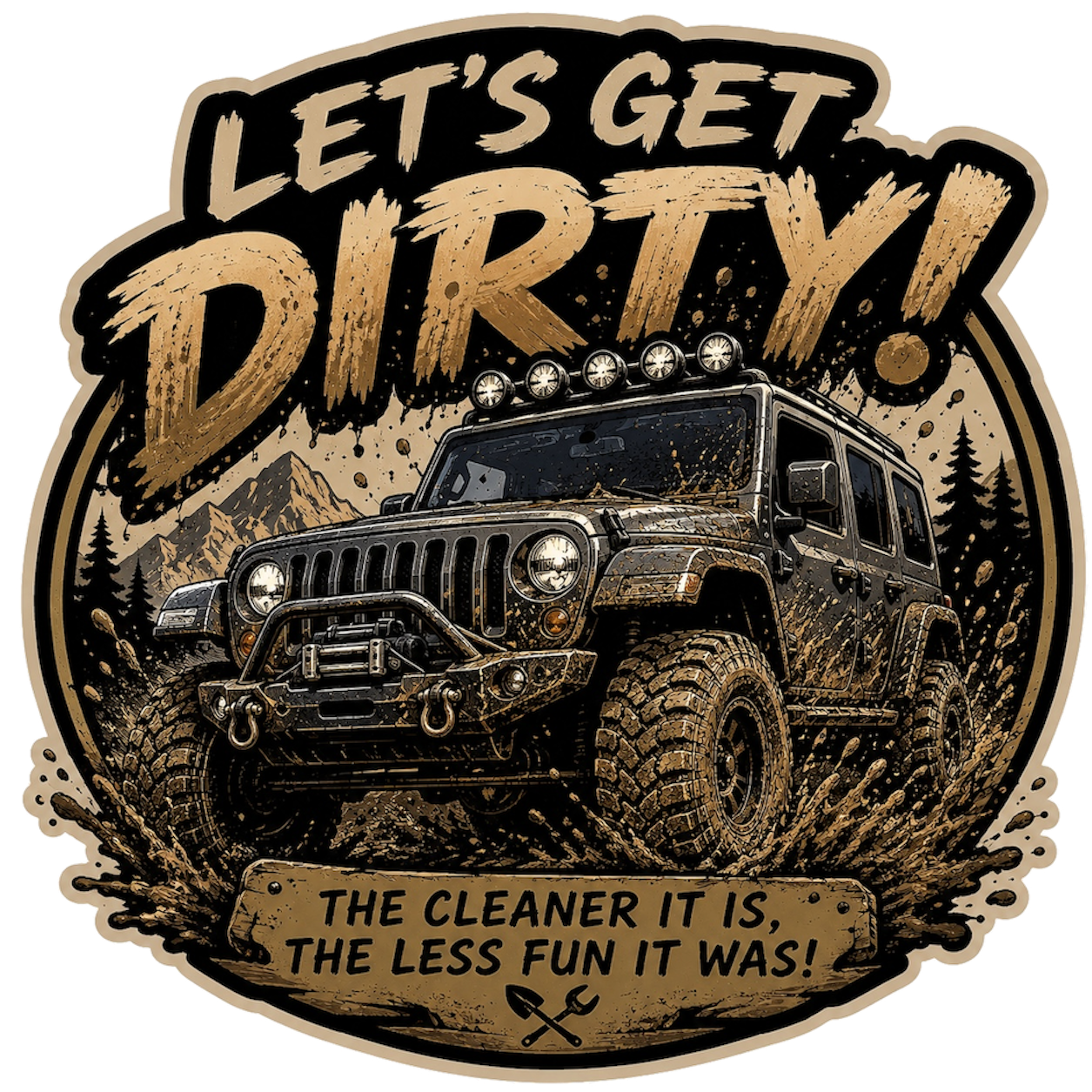 Let’s Get Dirty Off-Road Decal – Adventure Sticker