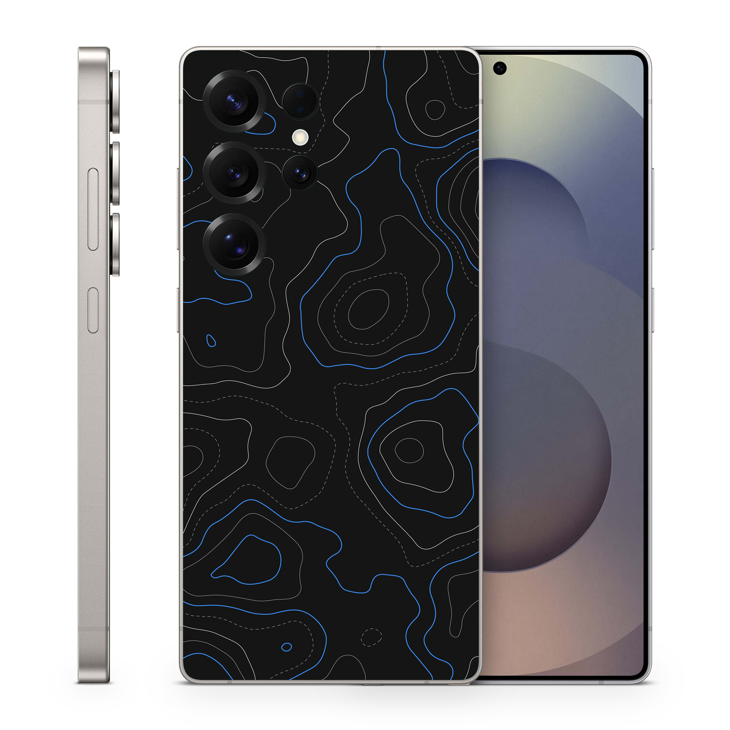 Topographic Phone Skin Compatible With Samsung Galaxy S 25 Ultra