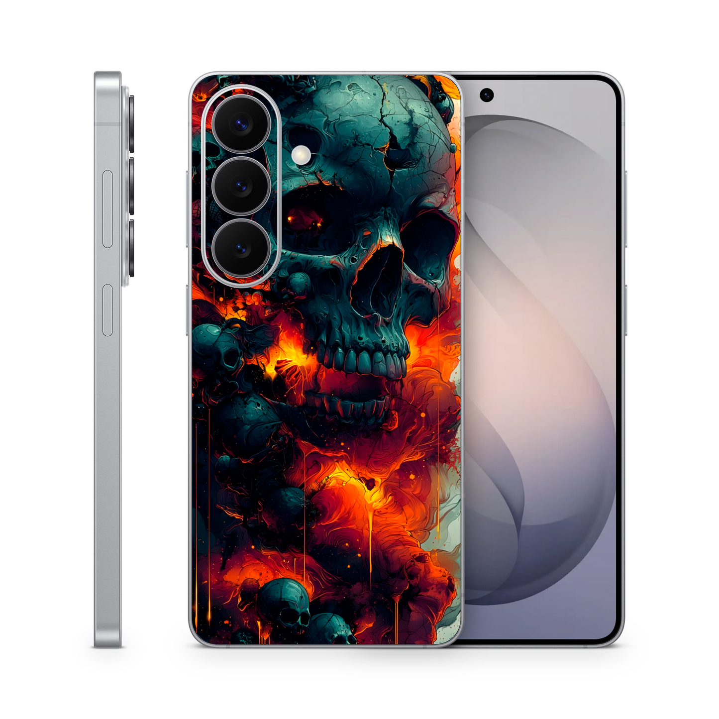 Vinyl Wrap Skin Skulls Compatible with Samsung S25 Ultra, S26 Ultra, S26