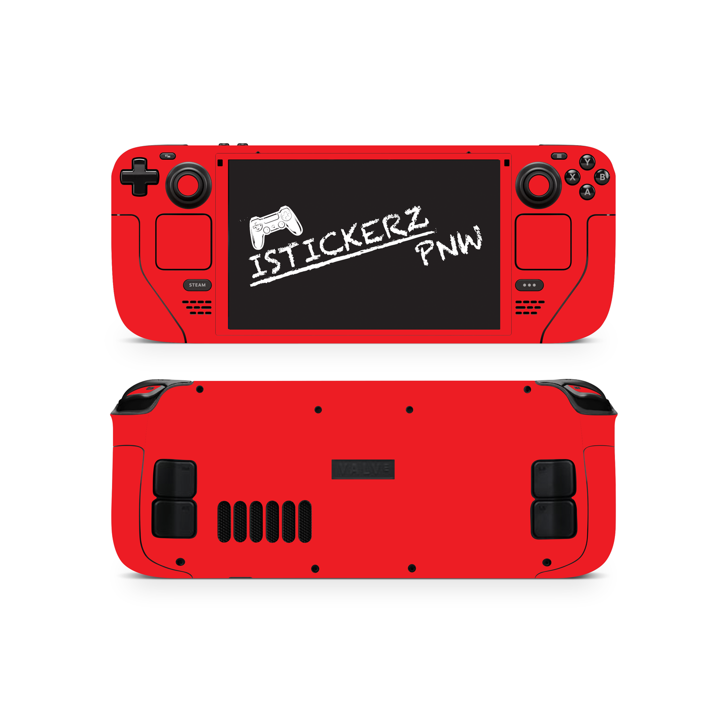 Istickerzpnw Red Vinyl Wrap Skin Compatible with Steam Deck OLED- Steam Deck Skins