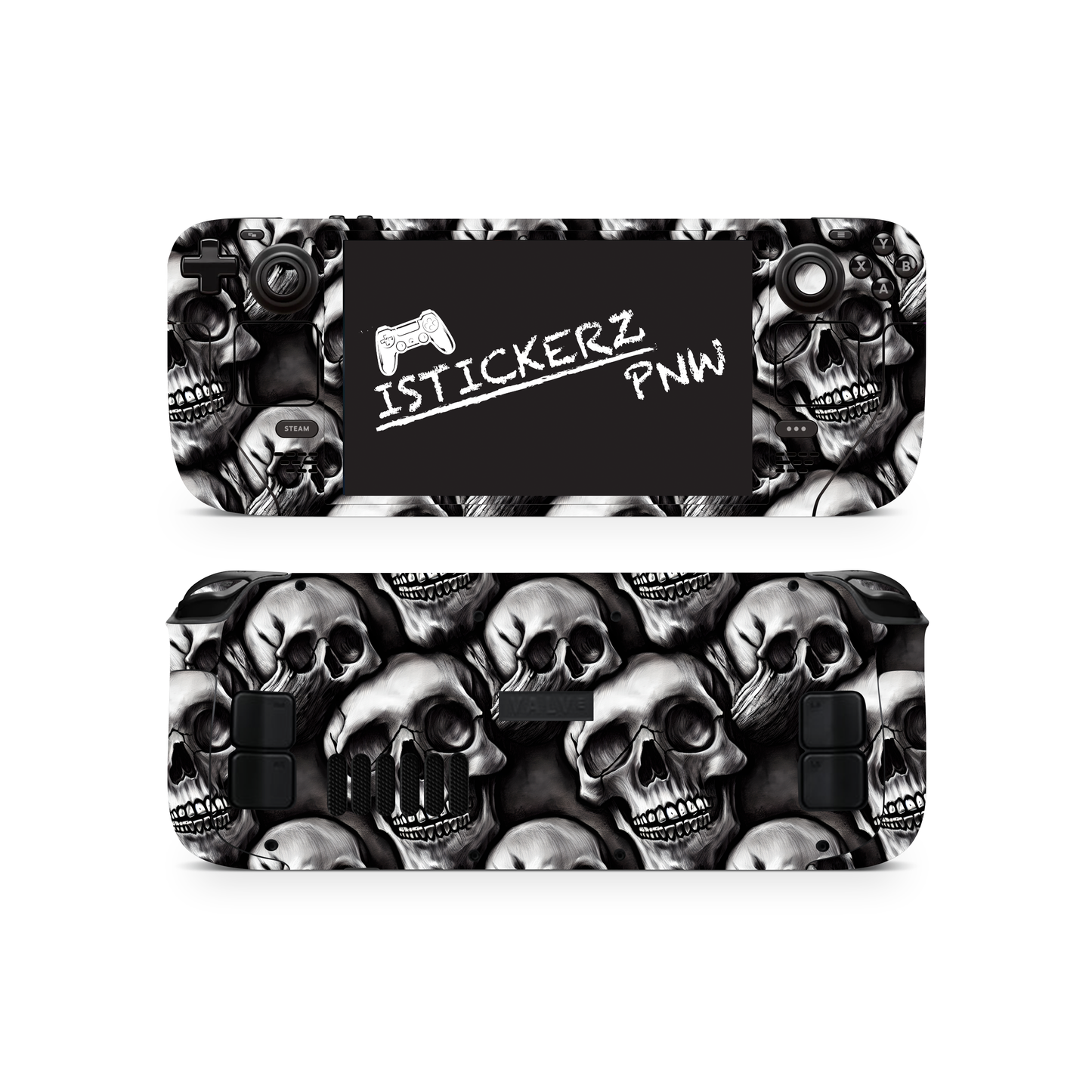 Istickerzpnw Skulls Vinyl Wrap Skin Compatible with Steam Deck OLED- Steam Deck Skins