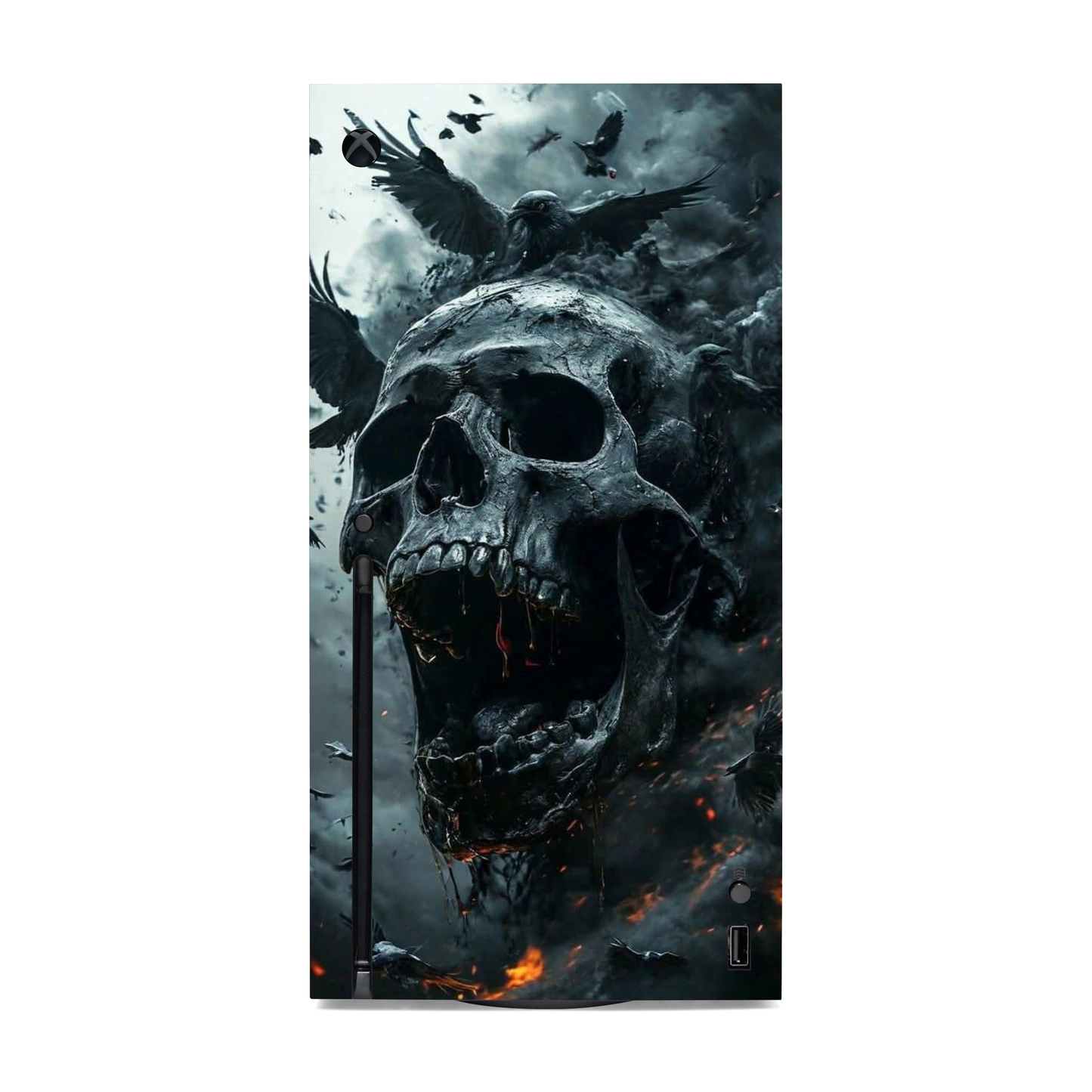 Dark Skull Front Vinyl Skin Compatible with X-Box Series X