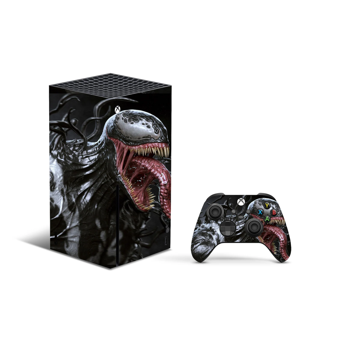 Vinyl Skins Alien Symbiote Compatible with X-Box Series X +2 Controller Skins