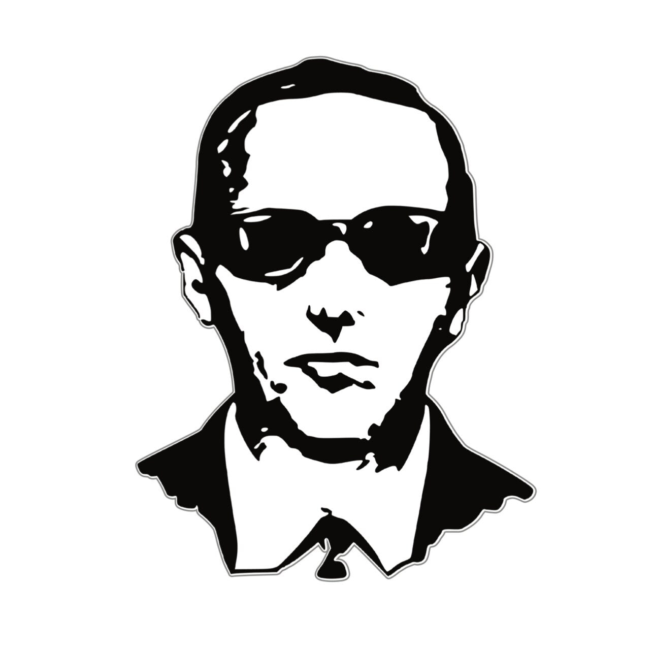 DB Cooper Vinyl Die Cut Sticker, DB Cooper Sketch Criminal Plane Hijacking Unsolved Robbery Decal