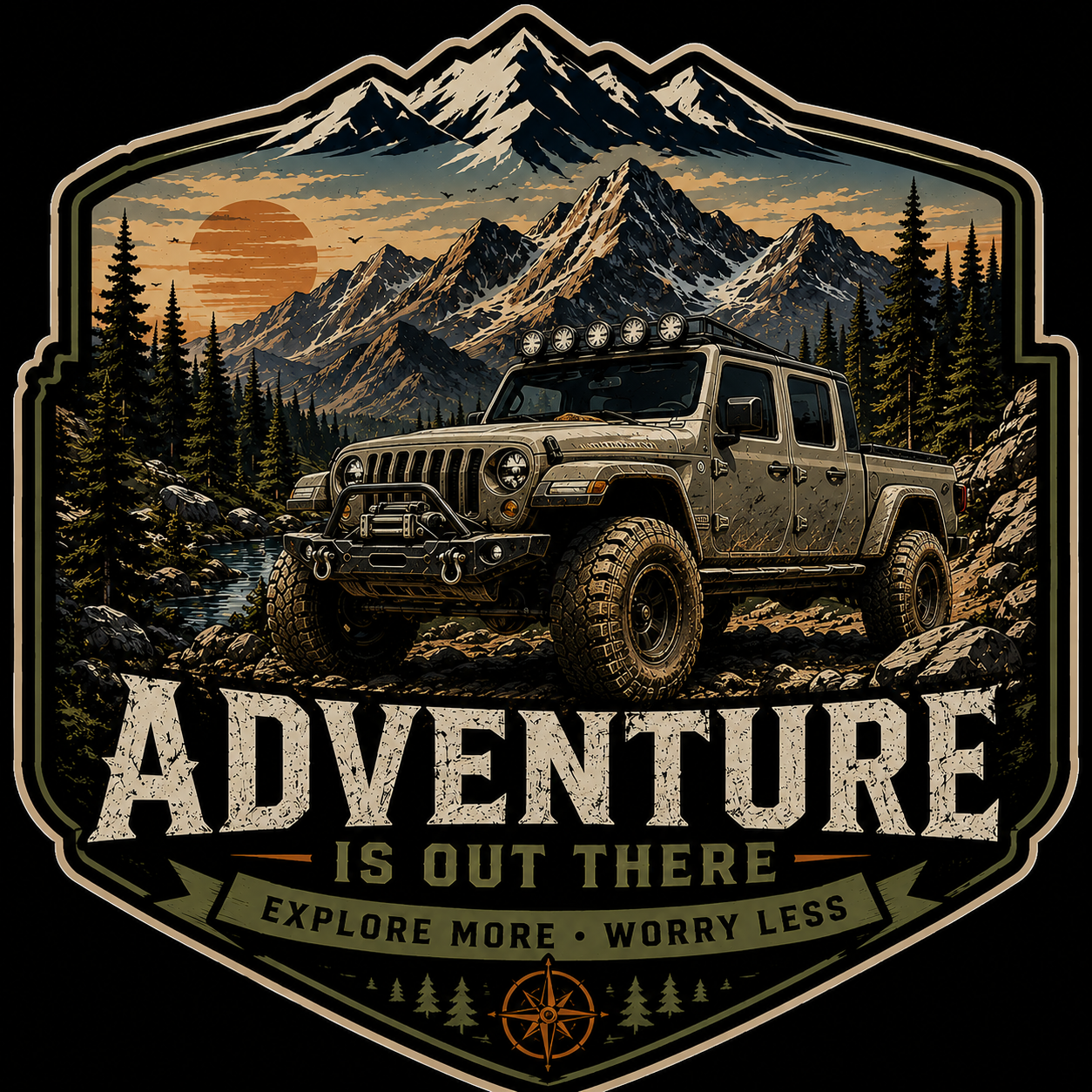 Adventure is Out There Off-Road 4x4 Decal