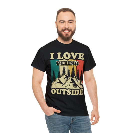 Retro Vintage Camping T-Shirt I Love Peeing Outside