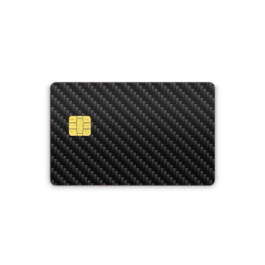 Credit Card Vinyl Skins Black Carbon Fiber