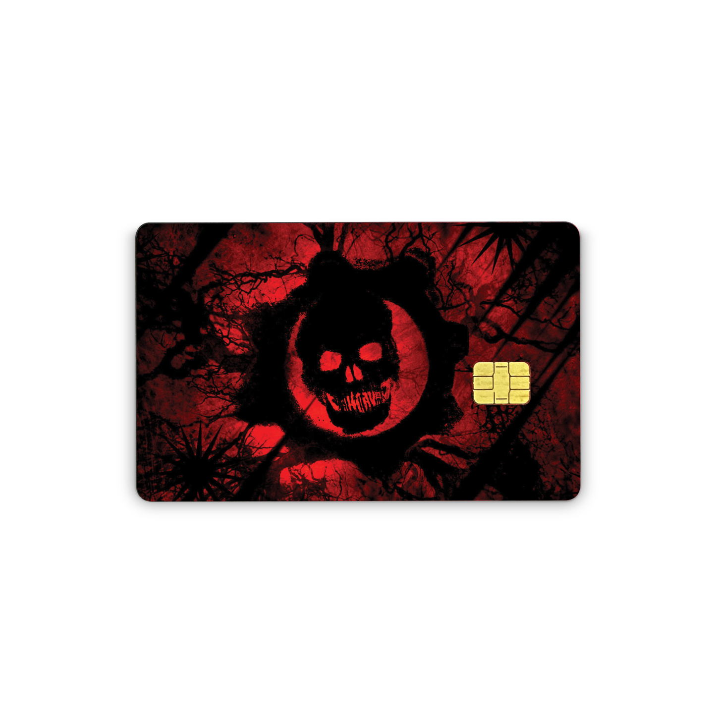 Credit Card Skins for Transportation Key, Debit, Credit Card Covering Personalizing Bank Card Slim, Waterproof Vinyl Skins Gears Skull