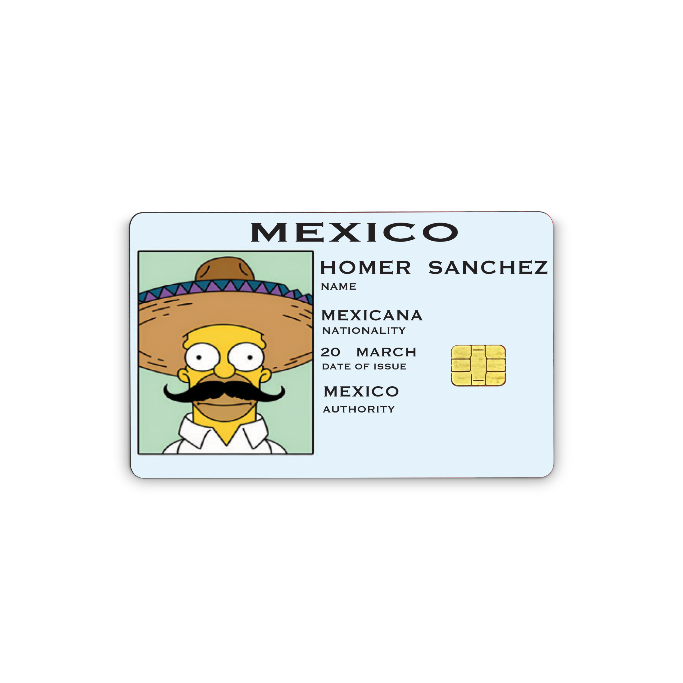 Credit Card Vinyl Skins Homer Sanchez – istickerzpnw