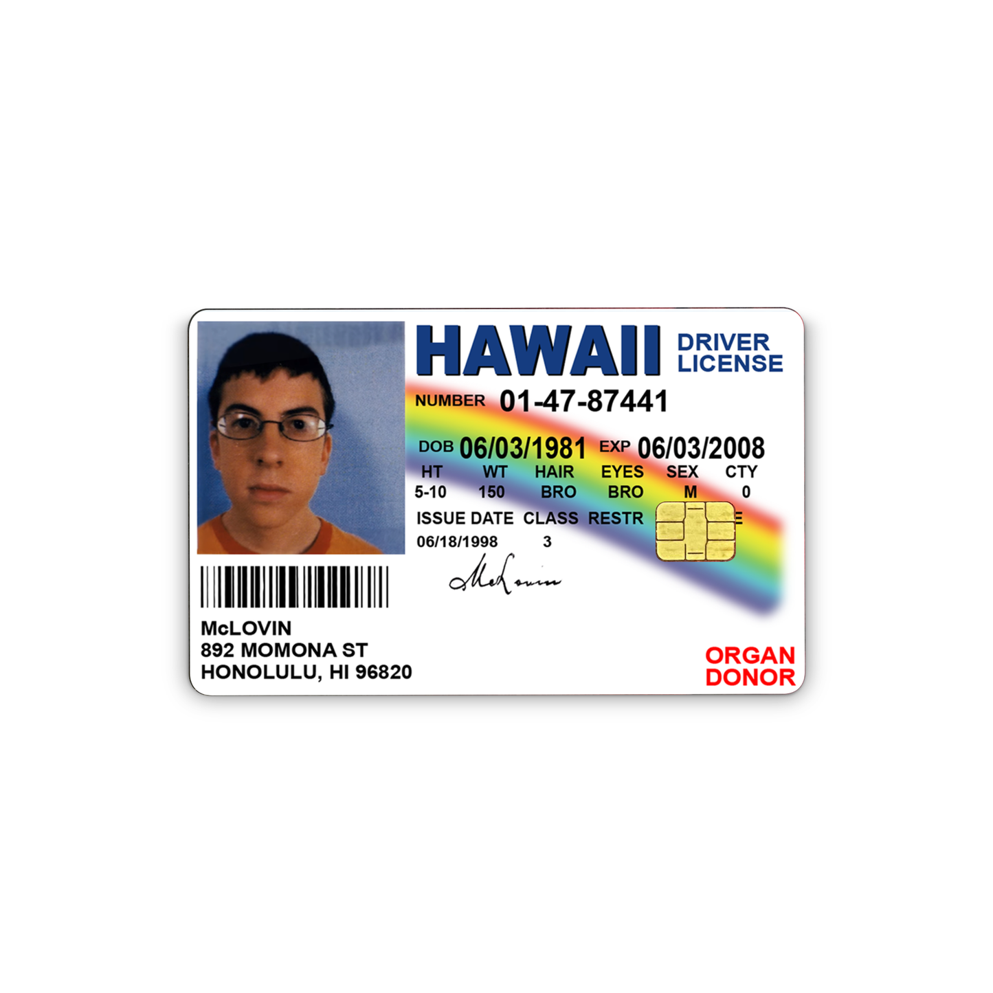 Mclovin Credit Card Vinyl Skins