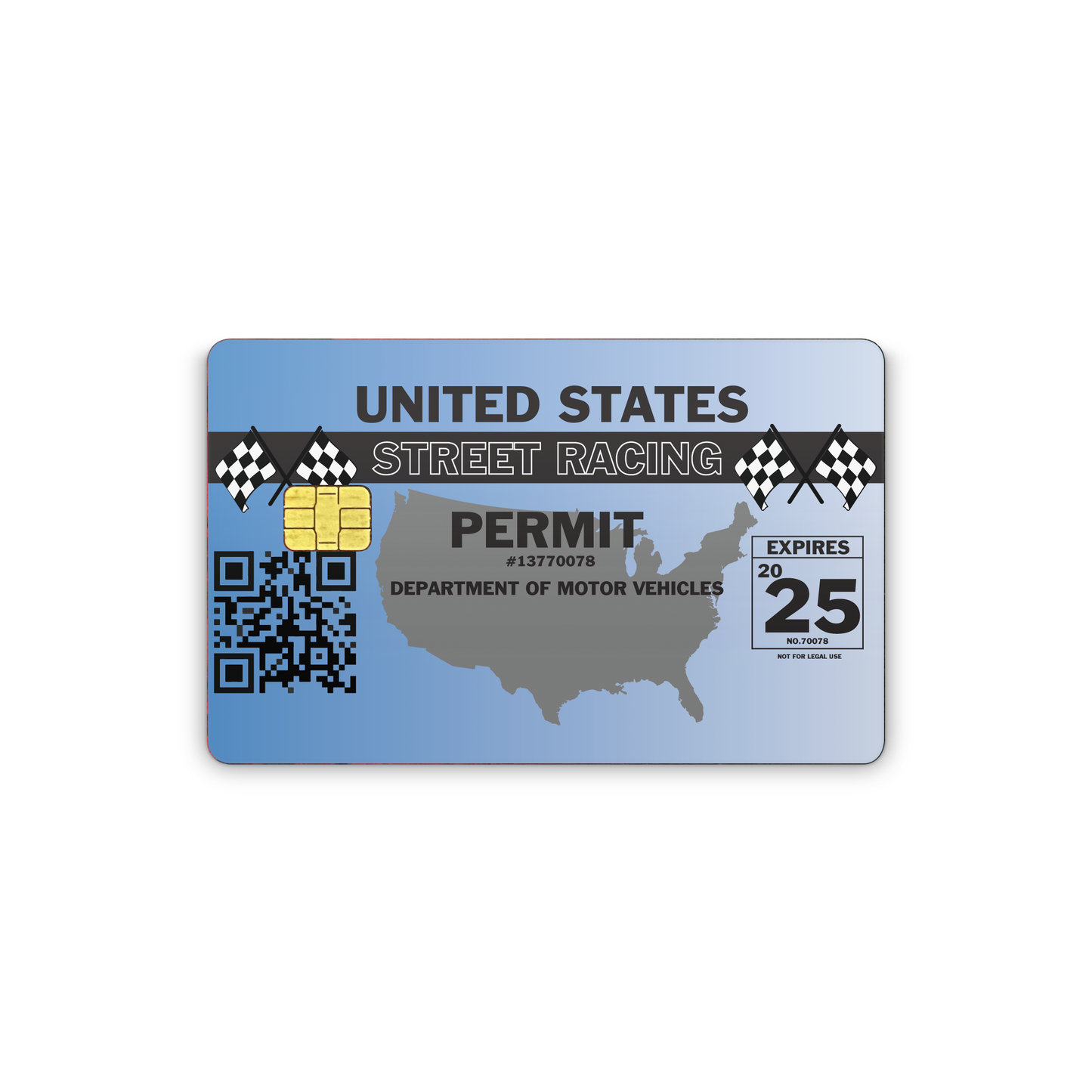 Credit Card Vinyl Skins Street Racing Permit