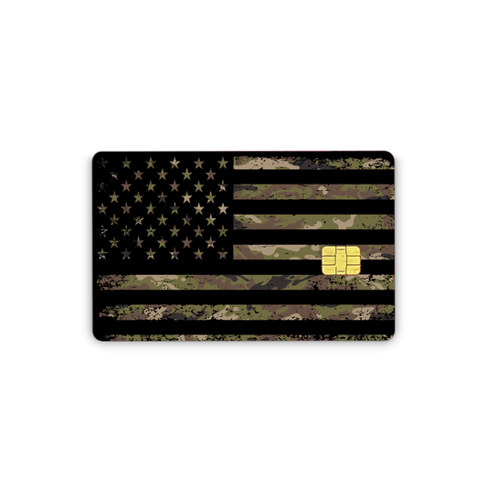 Credit Card Vinyl Skins USA Flag Army